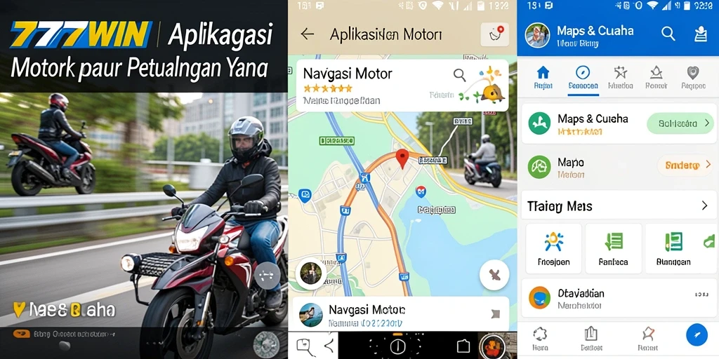 Screenshot antarmuka Navigasi Motor 777WIN yang interaktif.