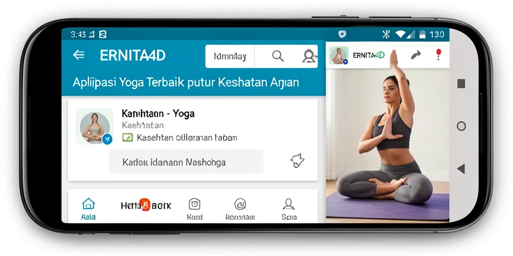 Tampilan antarmuka ERNITA4D yang intuitif dan menarik untuk sesi yoga.