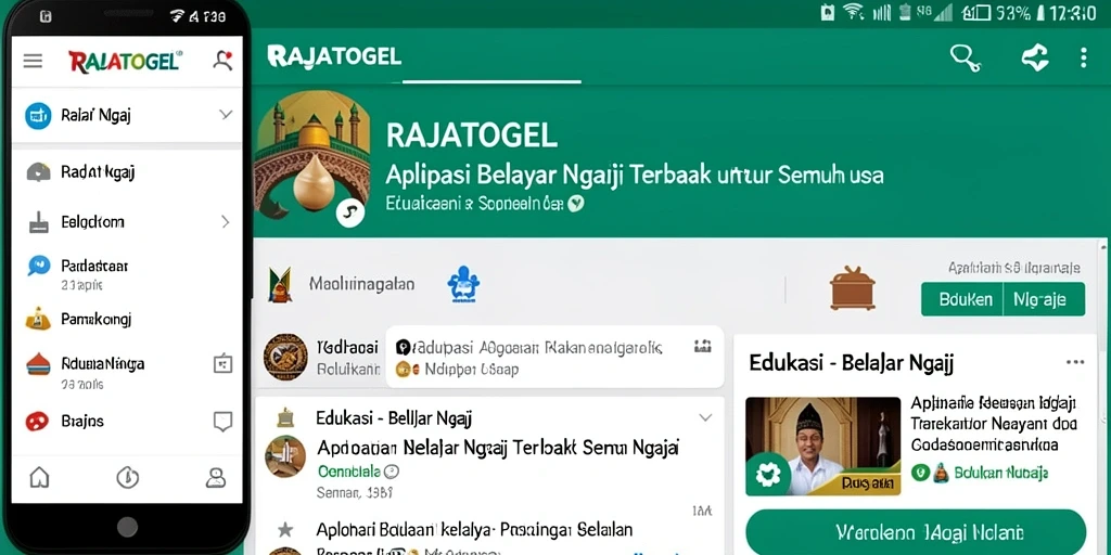 Antarmuka aplikasi RAJATOGEL yang menarik dan mudah digunakan.