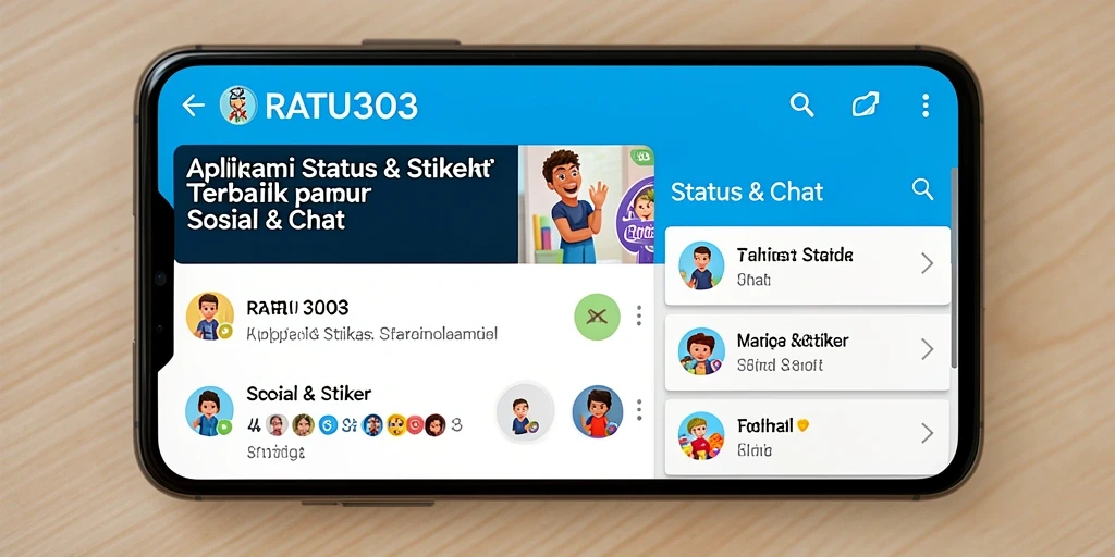 Antarmuka aplikasi RATU303 yang menarik dan mudah digunakan.