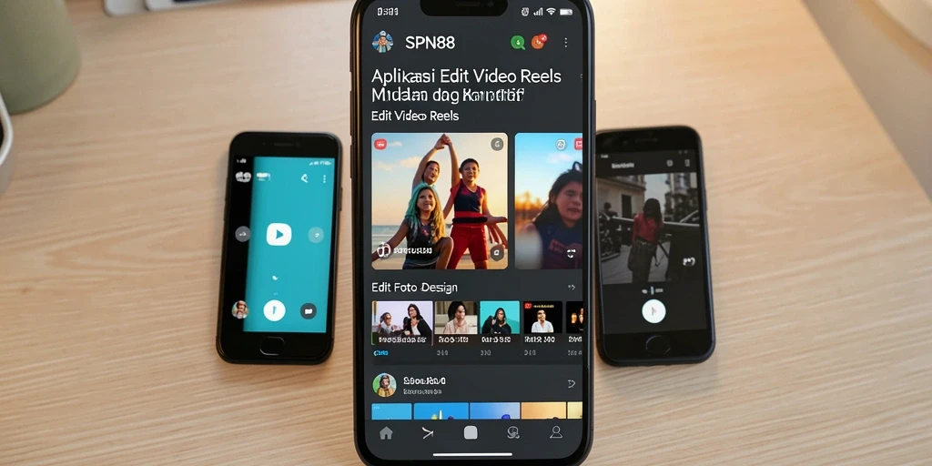 Tampilan antarmuka pengguna SPN88 untuk Edit Video Reels.