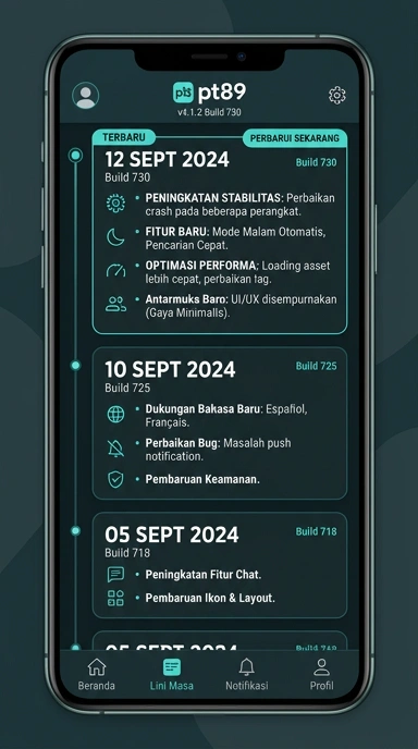 Riwayat Versi Terbaru pt89 untuk Pengguna Android